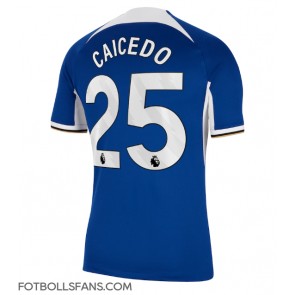 Chelsea Moises Caicedo #25 Replika Hemmatröja 2023-24 Kortärmad